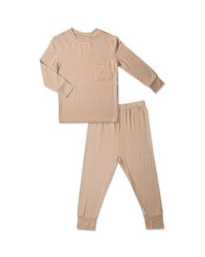 Everly Grey Emerson Fitted Long Sleeve 2-Piece Pajamas - Natural