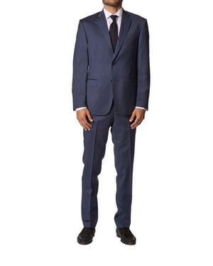 JB Britches Sartorial Classic Fit Stretch Wool Suit - Blue
