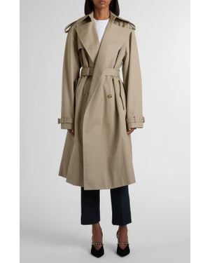 McQueen Belted Trench Coat - Natural