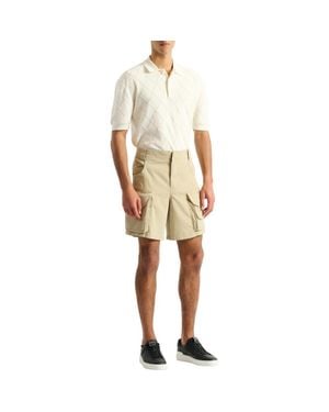 Balmain Cotton Cargo Bermuda Shorts - Natural