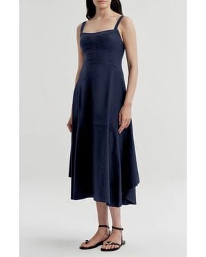 A.L.C. Harlow Linen Blend Dress - Blue
