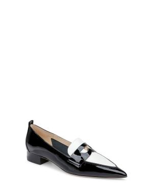L'Agence Maelys Pointed Toe Penny Loafer - Black