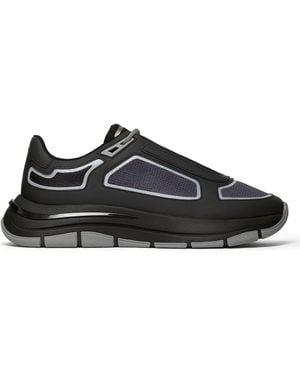 Mallet Alton Leather And Mesh Sneakers - Black