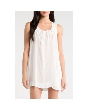 Reformation Holly Organic Cotton Blend Sleep Dress - White