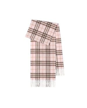 Burberry Kids' Check Cashmere Scarf - White