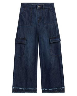 Tractr Kids' Wide Leg Cargo Jeans - Blue