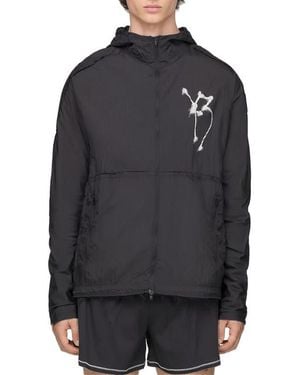 Y-3 Graphic Running Jacket - Black