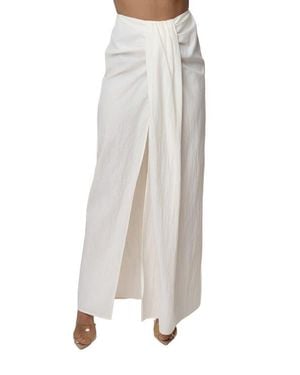 JLUXLABEL Flowing Elegance Maxi Skirt - White
