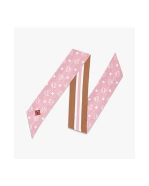 MCM Monogram Print Petite Scarf - Pink