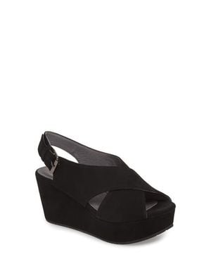 Chocolat Blu Wim Platform Wedge Sandal - Black