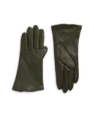 Nordstrom Cashmere Lined Leather Touchscreen Gloves - Green