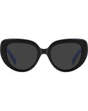 Kate Spade Rana 53Mm Rectangular Sunglasses - Black