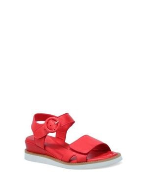 Miz Mooz Eva Ankle Strap Platform Wedge Sandal - Red