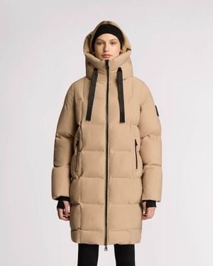 Alpenhaus Cluze Mid-Length Puffer With Square Quilting - Natural