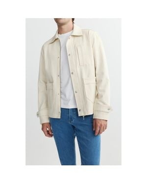 DL1961 Sean Cotton Stretch Herringbone Shirt Jacket - Natural