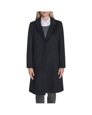 Cole Haan Slick Wool Blend Coat - Black