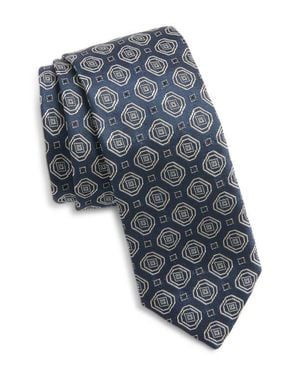 BOSS Medallion Silk Tie - Blue