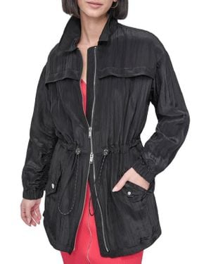 DKNY Textured Anorak Jacket - Black