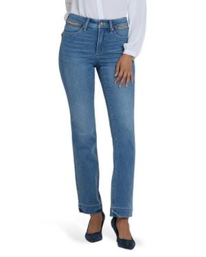 NYDJ Marilyn High Waist Straight Leg Jeans - Blue