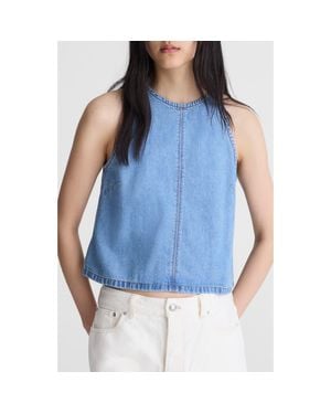 Madewell Airy Denim Shell Top - Blue