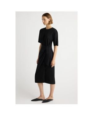 MODERN CITIZEN Noa Organic Cotton T-Shirt Wrap Dress - Black