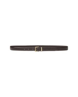 FRAME The Square Buckle Leather Belt - Brown