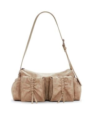 Desigual Faux Leather Shoulder Bag - Natural