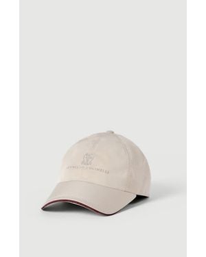 Brunello Cucinelli Water-Resistant Microfiber Baseball Cap With Embroidered Logo - Natural