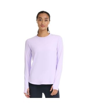 BloqUV Long Sleeve Sun And Uv Protection Relaxed Scallop Top - Purple
