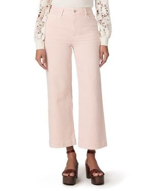 PAIGE Anessa High Waist Ankle Wide Leg Jeans - Pink