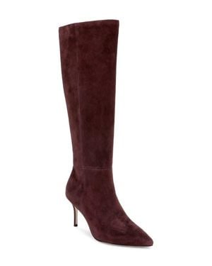 L'Agence Herald Leather Knee High Boot - Red