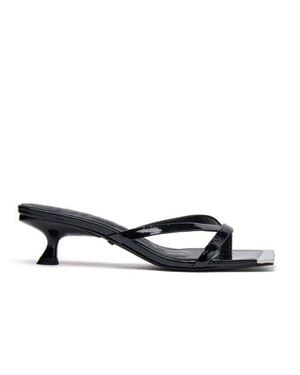 Mallet Elisa Patent Low Heel Shoes - Blue