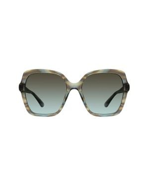 Stuart Weitzman 56Mm Gradient Square Sunglasses - Green