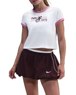 Nike Sportswear Crop 1972 Marathon Ringer T-Shirt - White