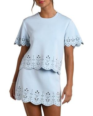 La Blanca Cloudset Lounge Crewneck T-Shirt - Blue