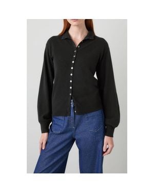 LK Bennett Alice Merino Wool Blend Cardigan - Black