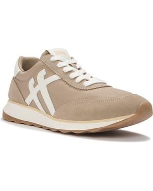 Fitflop Retro-Q Ff Fabric Suede Sneakers - Natural