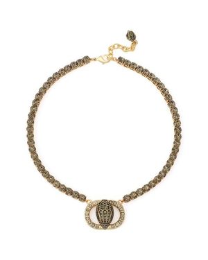 Kurt Geiger Chelsea Eagle Head Tennis Necklace - Metallic