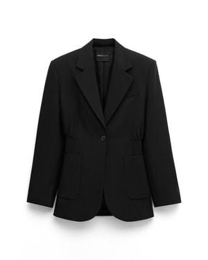 Mango Fitted Jacket - Black