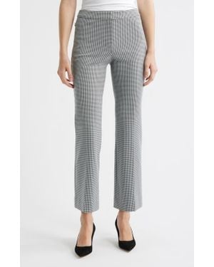 Theory Kick Flare Check Pants - Gray