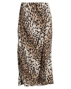 Open Edit Ruched Side Midi Skirt - Multicolor