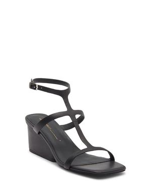 INTENTIONALLY ______ Semy Ankle Strap Wedge Sandal - Black