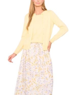 Halogen® Attached Tank Cardigan Sweater - Natural