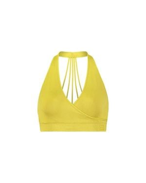 BRABAR Hug Strappy Halter Sports Bralette - Yellow
