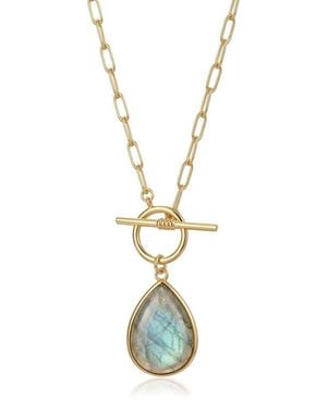 st. Moran Labradorite Toggle Necklace - Metallic