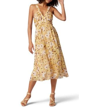 Joie Margot Floral Print Silk Dress - Natural