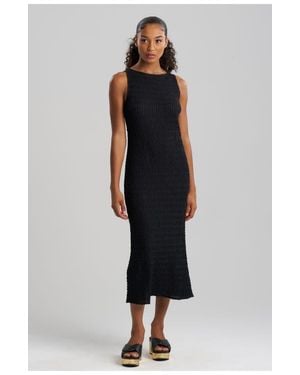 Natori Waves Maxi Dress - Black
