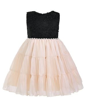 Tulle Veyona Lace Tulle Dress - Black