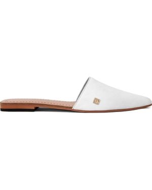 Toga Grace Leather Slippers - White