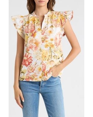 Sugarlips Cindi Cotton Ruffle Top - Green